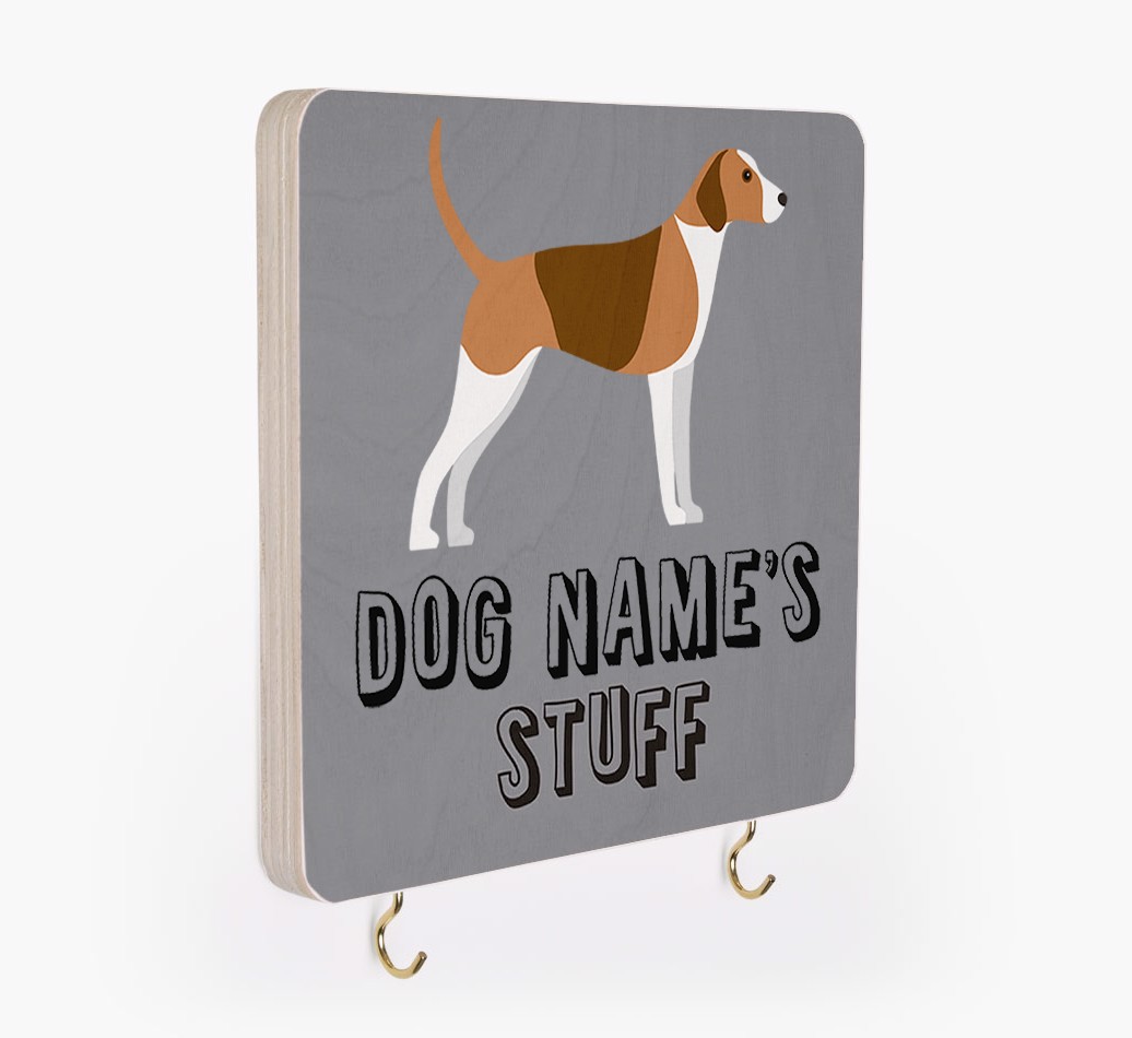 'Dog's Stuff' - Personalized {breedFullName} Lead & Collar Hanger