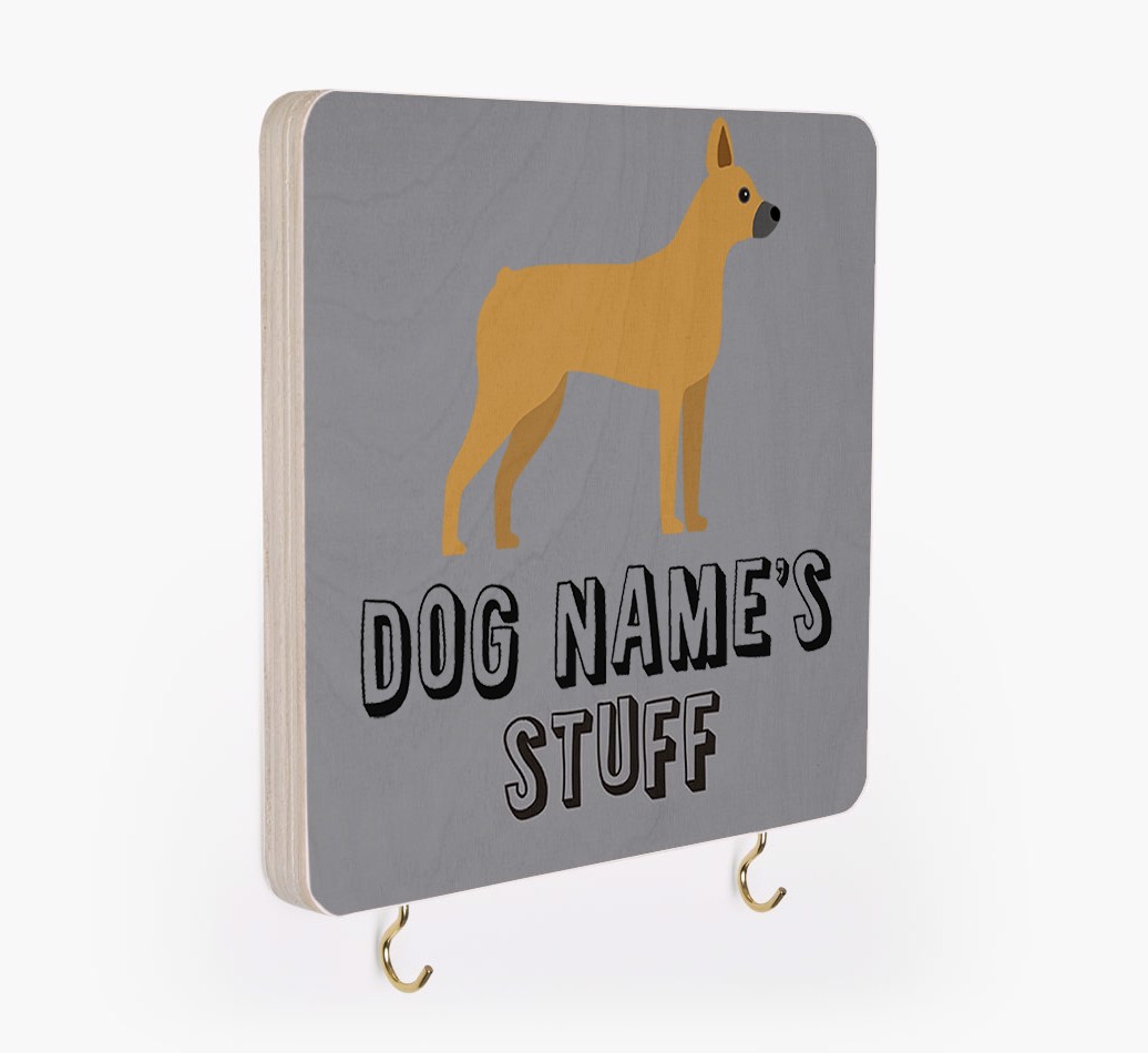 'Dog's Stuff' - Personalised {breedFullName} Lead & Collar Hanger