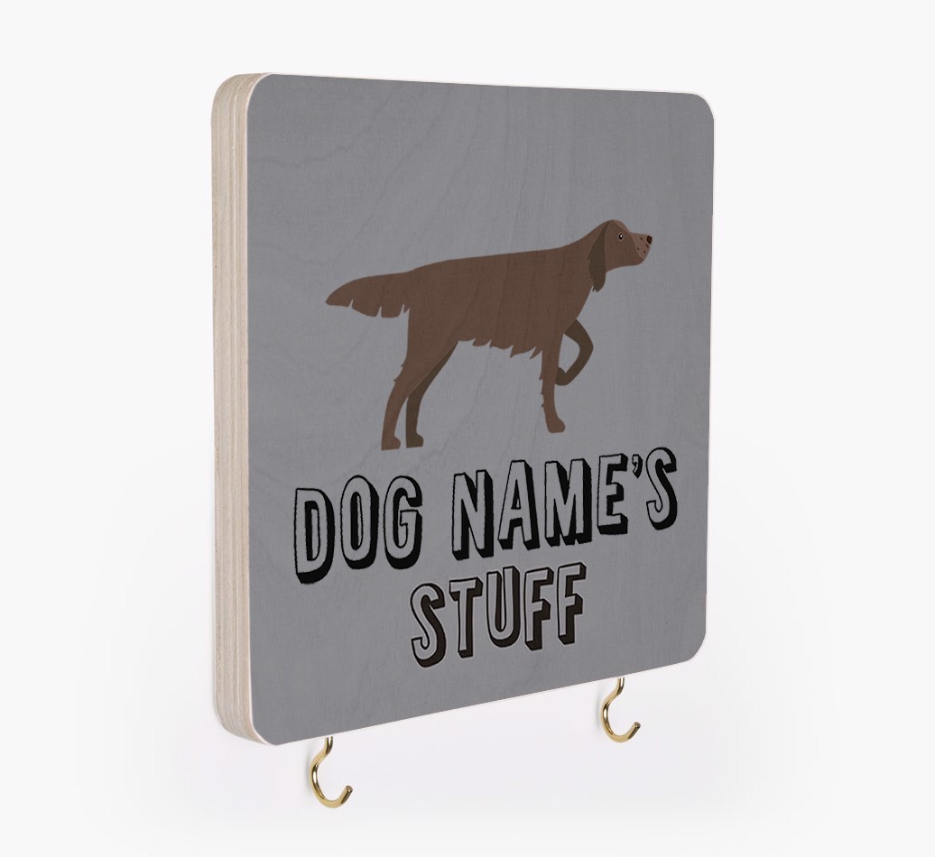 'Dog's Stuff' - Personalized {breedFullName} Lead & Collar Hanger