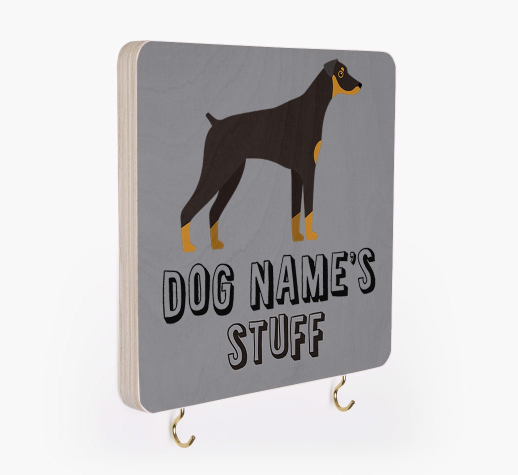 'Dog's Stuff' - Personalized {breedFullName} Lead & Collar Hanger