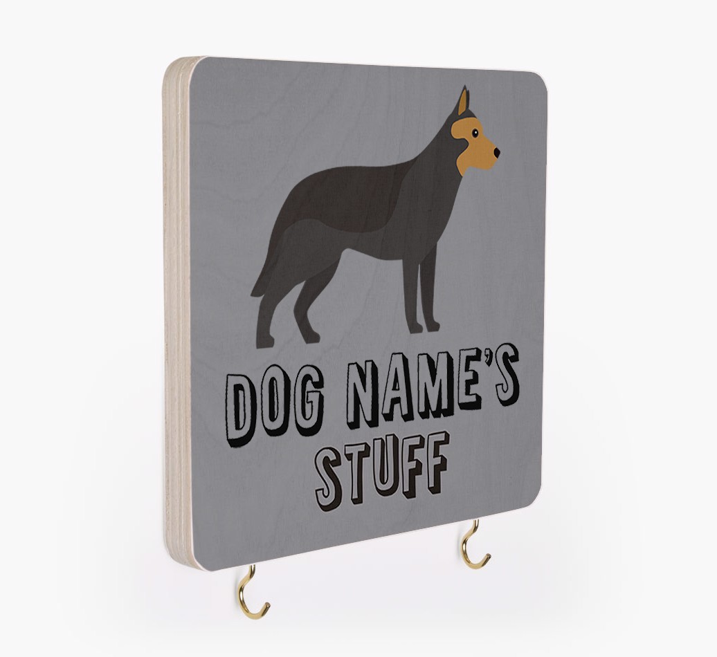 'Dog's Stuff' - Personalised {breedFullName} Lead & Collar Hanger