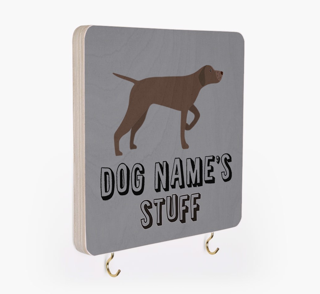 'Dog's Stuff' - Personalized {breedFullName} Lead & Collar Hanger