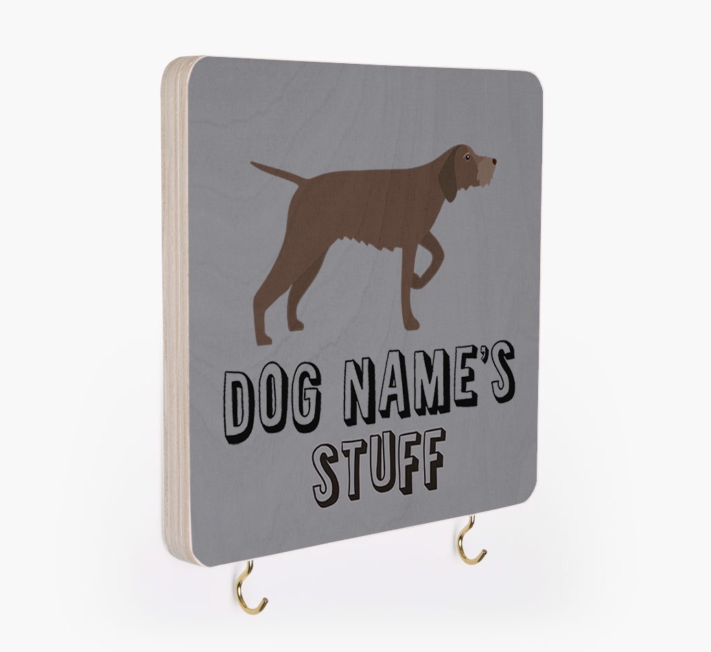 'Dog's Stuff' - Personalized {breedFullName} Lead & Collar Hanger