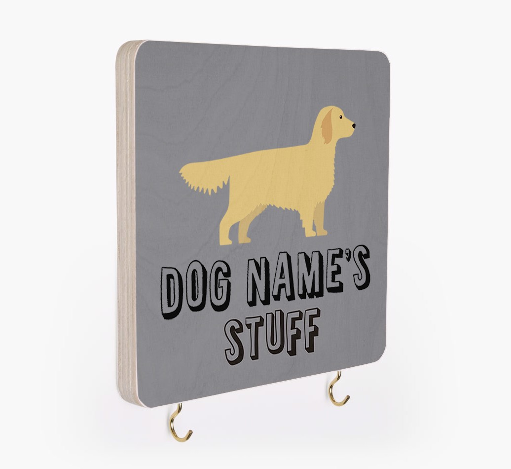 'Dog's Stuff' - Personalized {breedFullName} Lead & Collar Hanger
