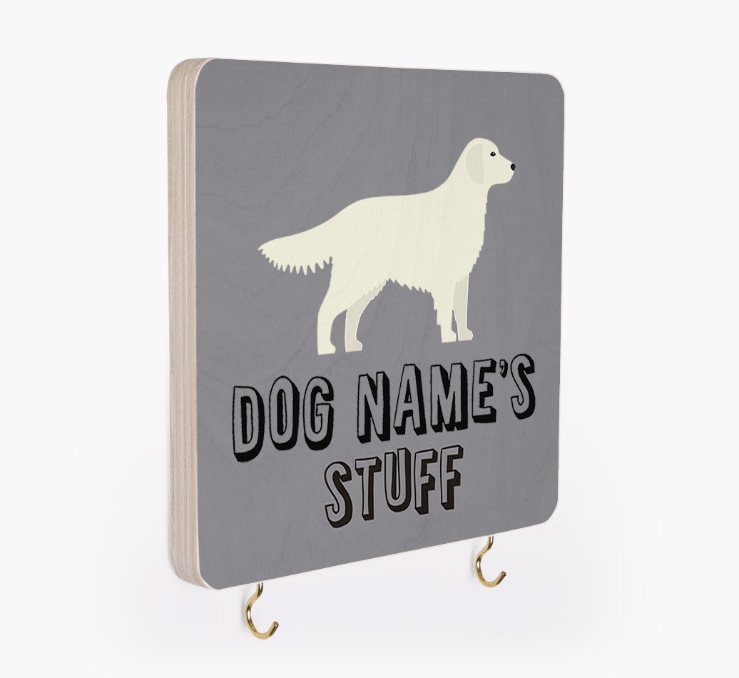 'Dog's Stuff' - Personalized {breedFullName} Lead & Collar Hanger