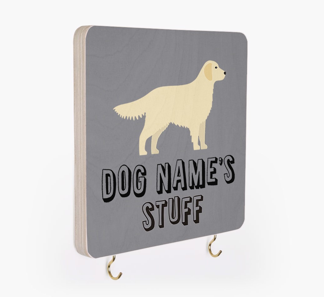 'Dog's Stuff' - Personalized {breedFullName} Lead & Collar Hanger