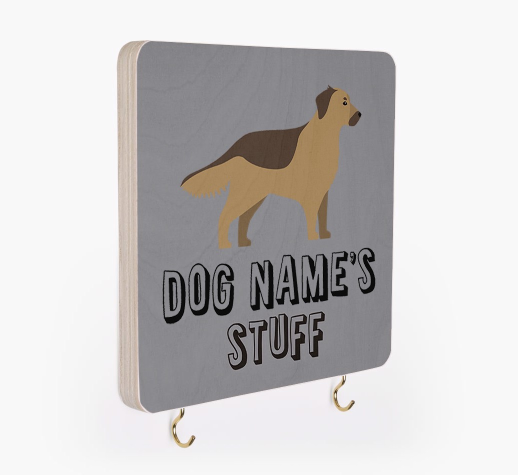 'Dog's Stuff' - Personalised {breedFullName} Lead & Collar Hanger