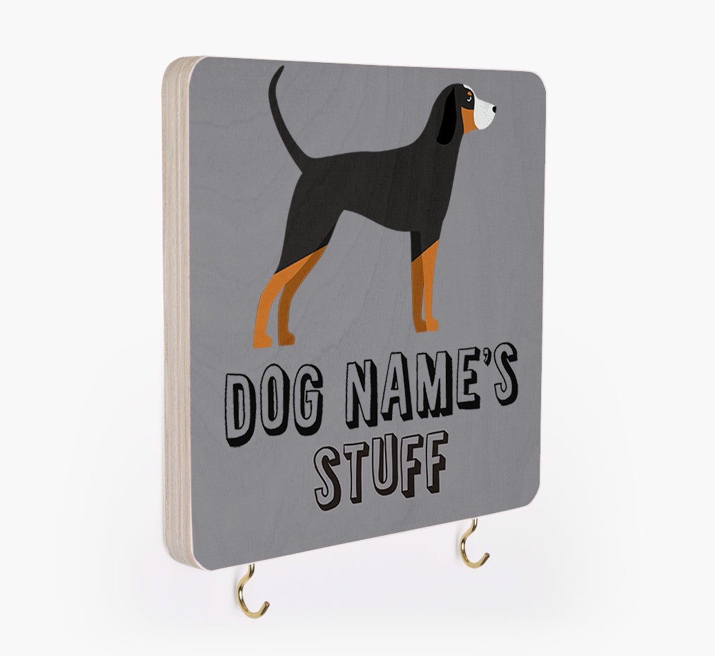 'Dog's Stuff' - Personalized {breedFullName} Lead & Collar Hanger