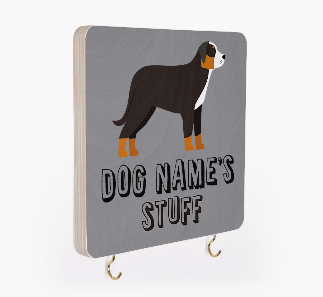 'Dog's Stuff' - Personalized {breedFullName} Lead & Collar Hanger