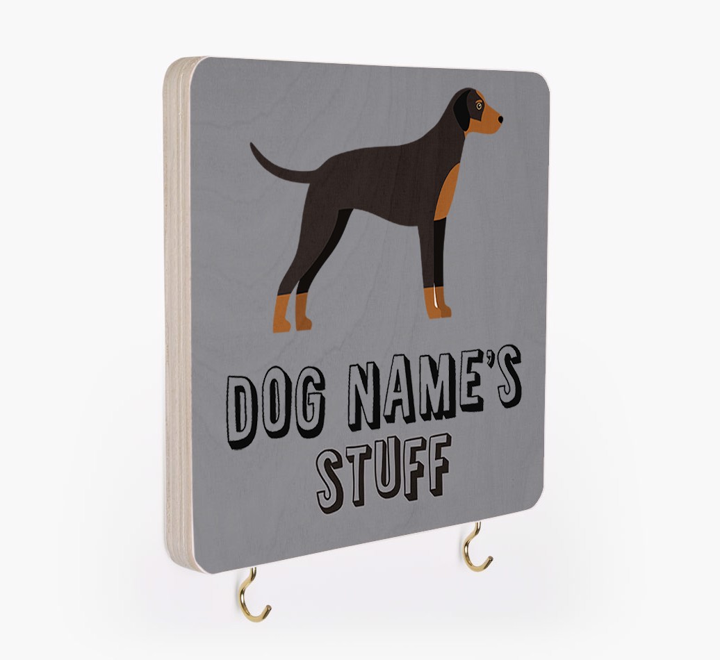 'Dog's Stuff' - Personalized {breedFullName} Lead & Collar Hanger