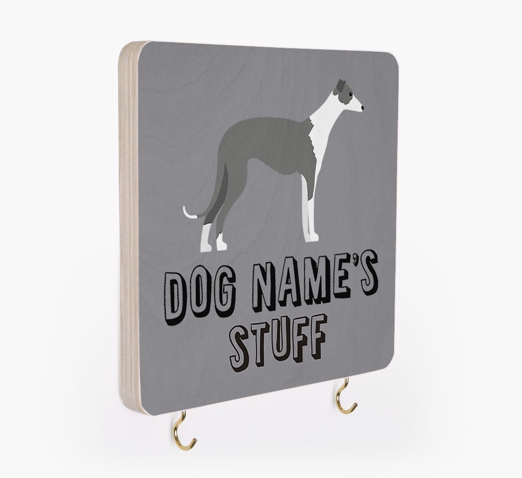 'Dog's Stuff' - Personalized {breedFullName} Lead & Collar Hanger