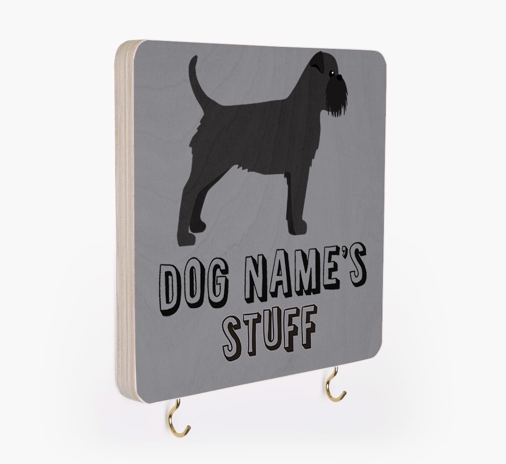 'Dog's Stuff' - Personalized {breedFullName} Lead & Collar Hanger