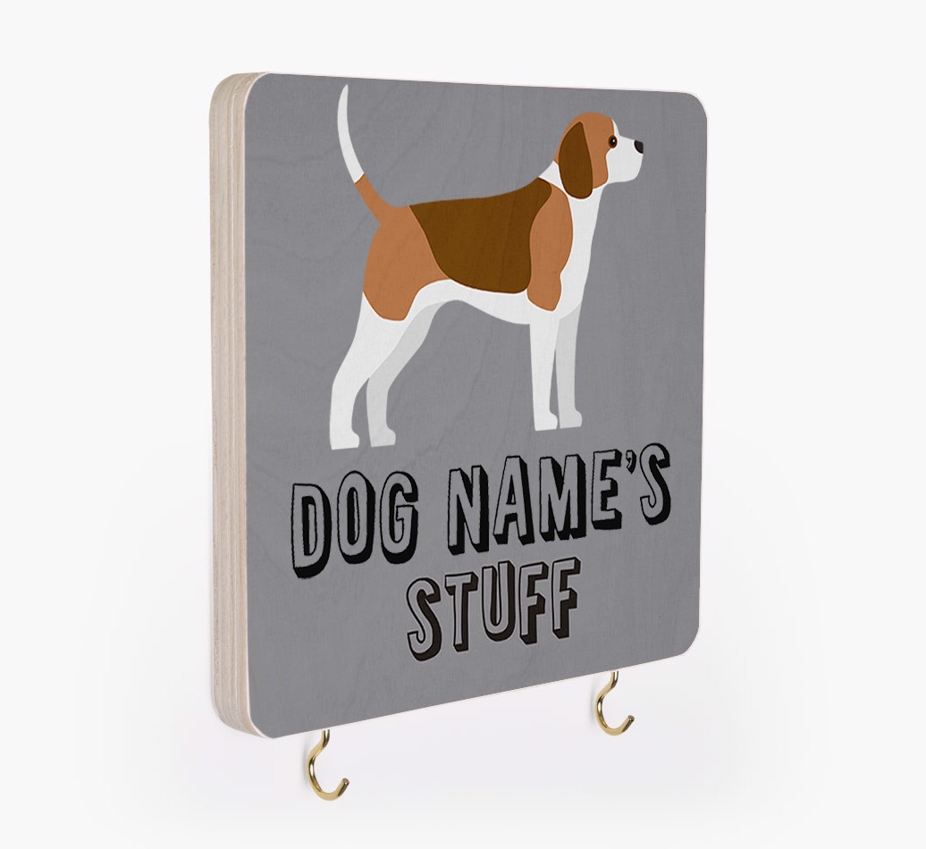 'Dog's Stuff' - Personalised {breedFullName} Lead & Collar Hanger