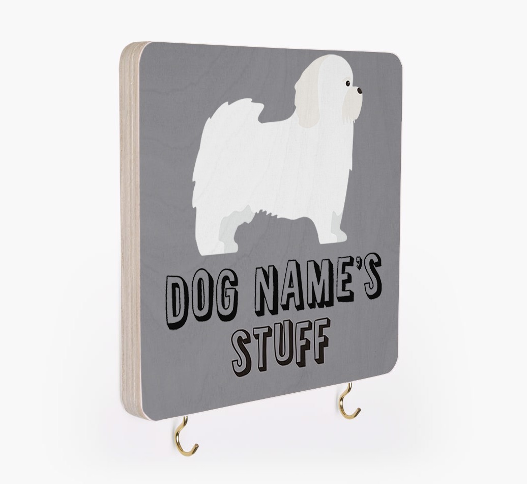 'Dog's Stuff' - Personalized {breedFullName} Lead & Collar Hanger