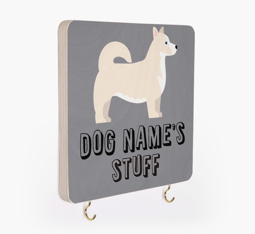 'Dog's Stuff' - Personalized {breedFullName} Lead & Collar Hanger