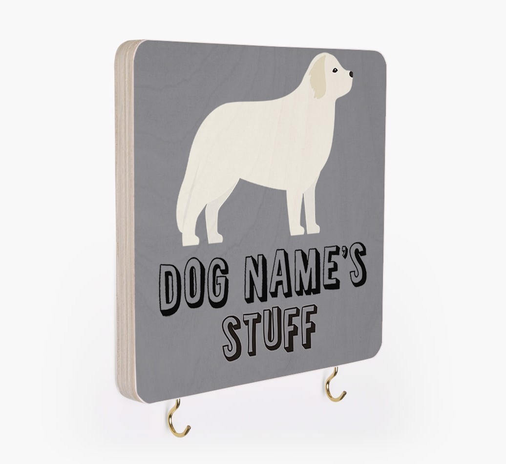 'Dog's Stuff' - Personalized {breedFullName} Lead & Collar Hanger