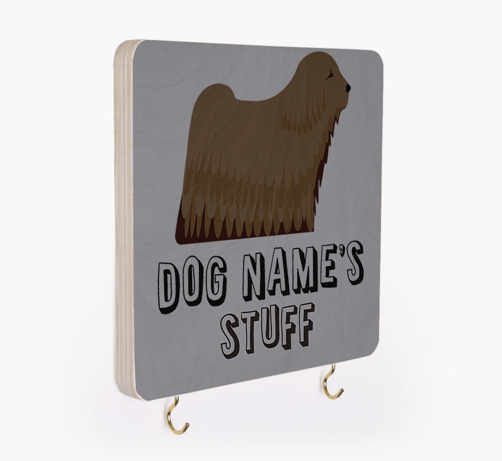 'Dog's Stuff' - Personalized {breedFullName} Lead & Collar Hanger