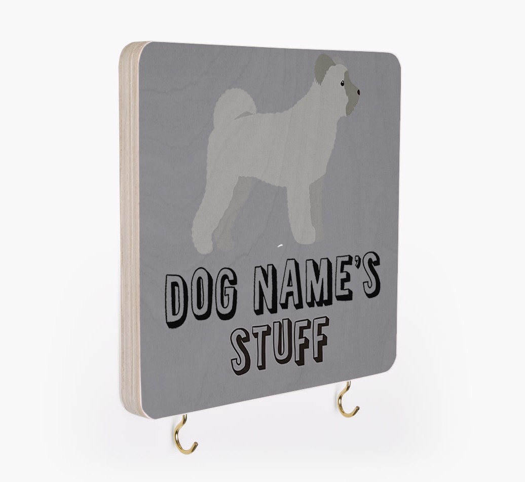 'Dog's Stuff' - Personalized {breedFullName} Lead & Collar Hanger