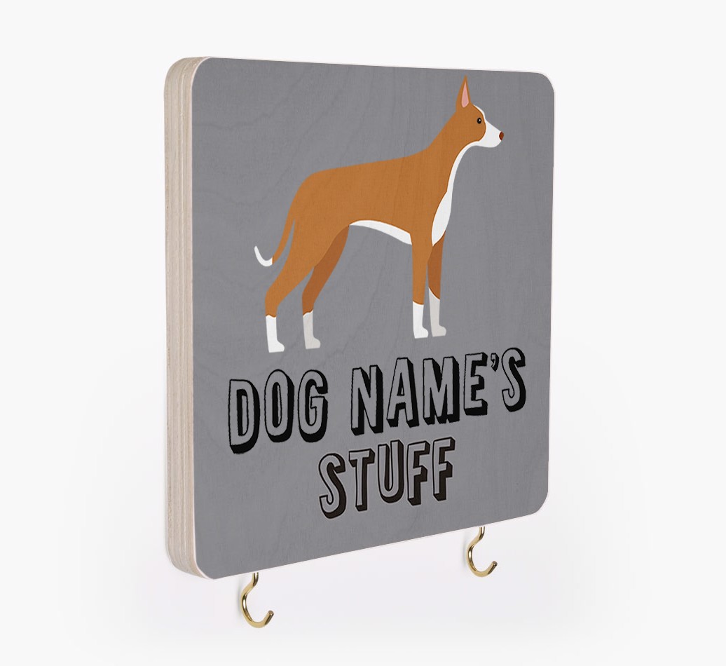'Dog's Stuff' - Personalized {breedFullName} Lead & Collar Hanger