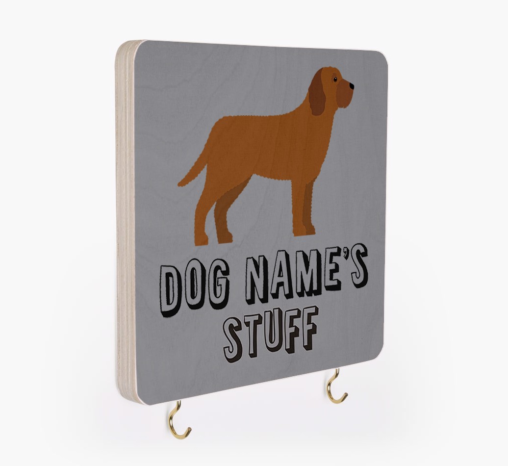 'Dog's Stuff' - Personalized {breedFullName} Lead & Collar Hanger