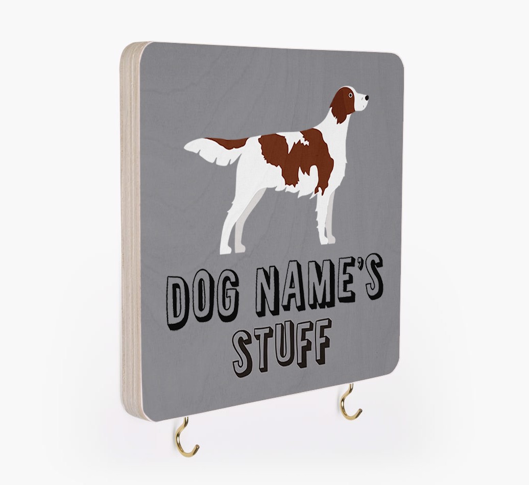 'Dog's Stuff' - Personalized {breedFullName} Lead & Collar Hanger