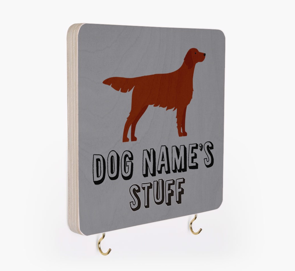 'Dog's Stuff' - Personalized {breedFullName} Lead & Collar Hanger