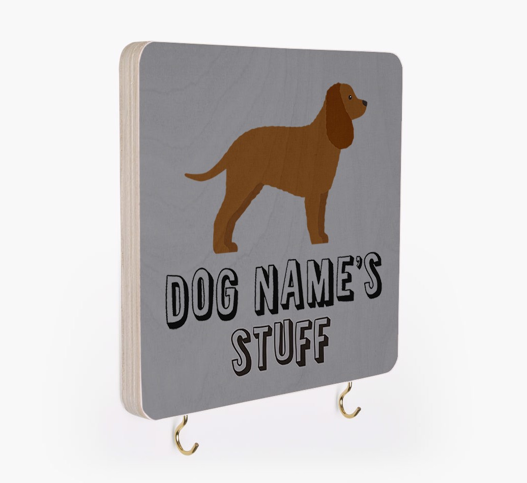 'Dog's Stuff' - Personalized {breedFullName} Lead & Collar Hanger
