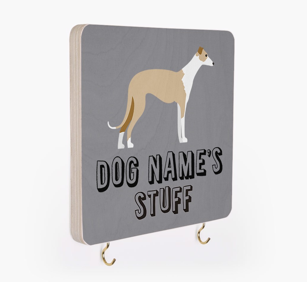 'Dog's Stuff' - Personalized {breedFullName} Lead & Collar Hanger