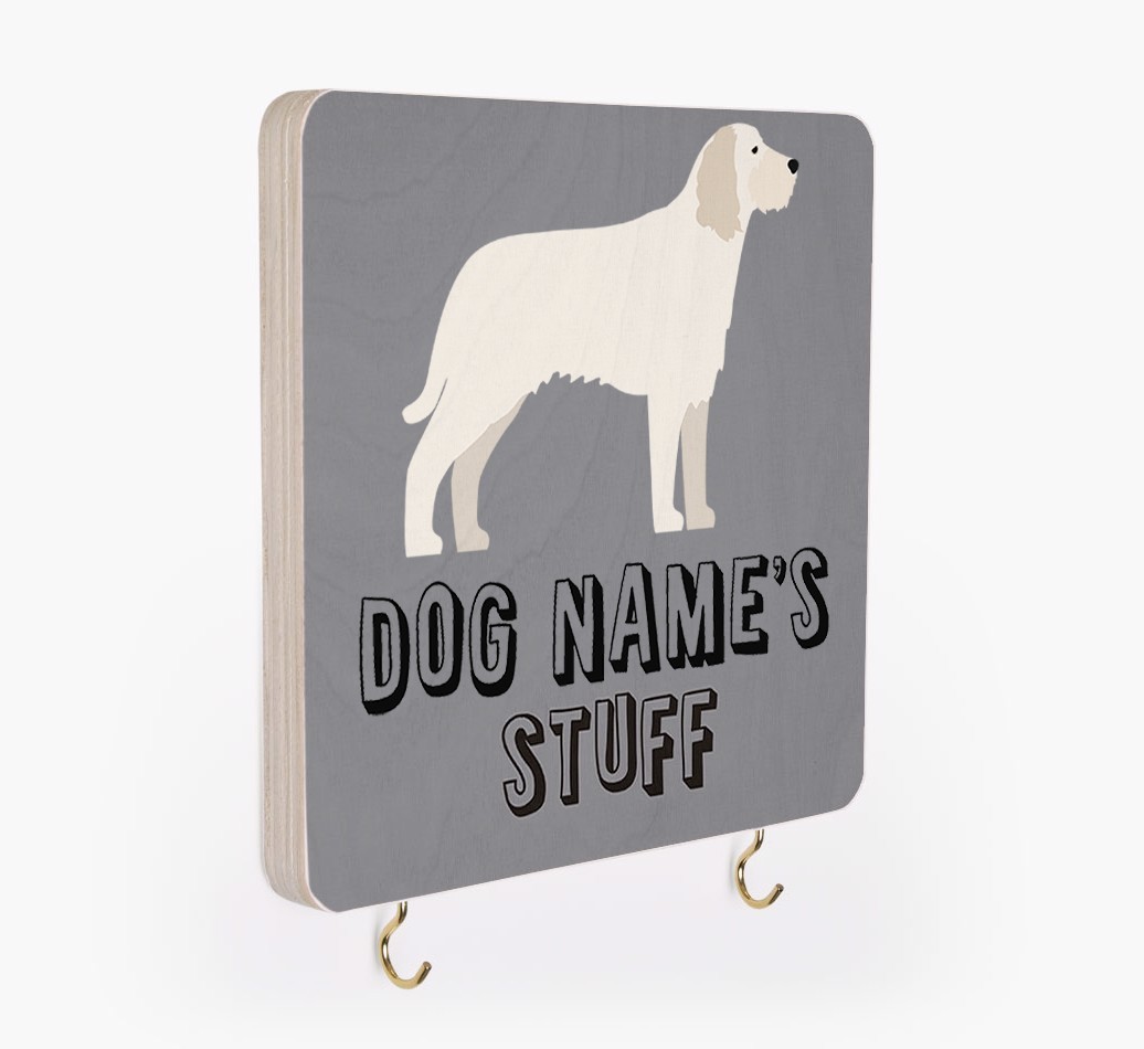 'Dog's Stuff' - Personalized {breedFullName} Lead & Collar Hanger