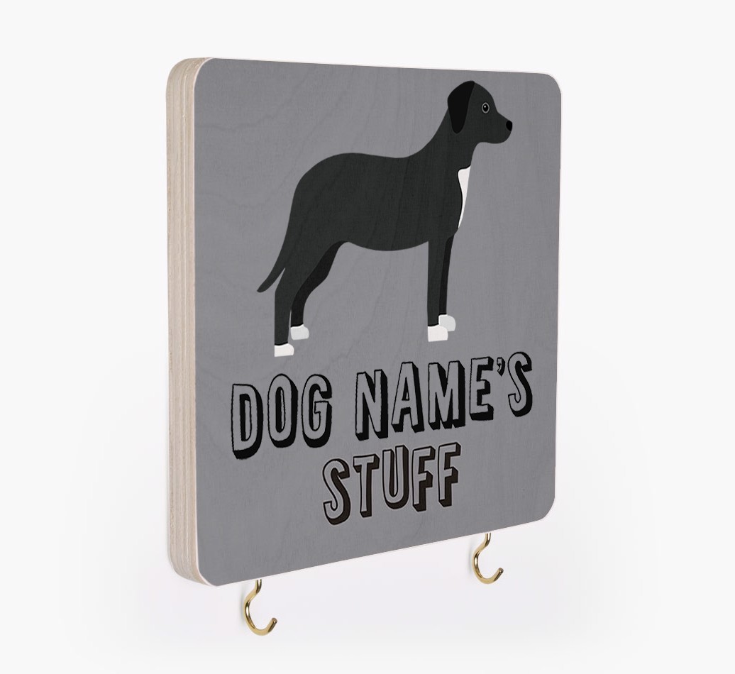 'Dog's Stuff' - Personalized {breedFullName} Lead & Collar Hanger
