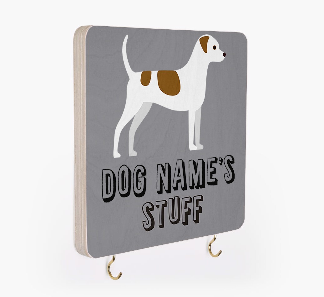 'Dog's Stuff' - Personalized {breedFullName} Lead & Collar Hanger