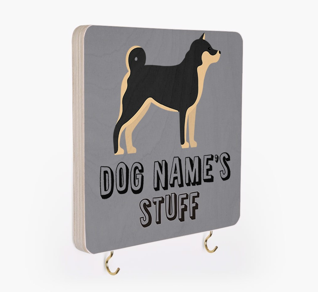 'Dog's Stuff' - Personalised {breedFullName} Lead & Collar Hanger