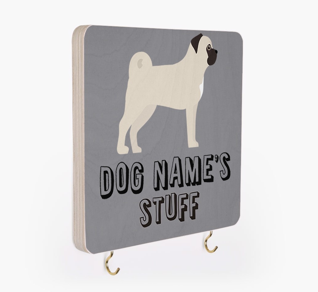 'Dog's Stuff' - Personalised {breedFullName} Lead & Collar Hanger