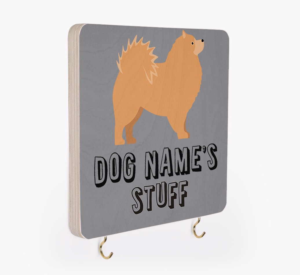 'Dog's Stuff' - Personalized {breedFullName} Lead & Collar Hanger