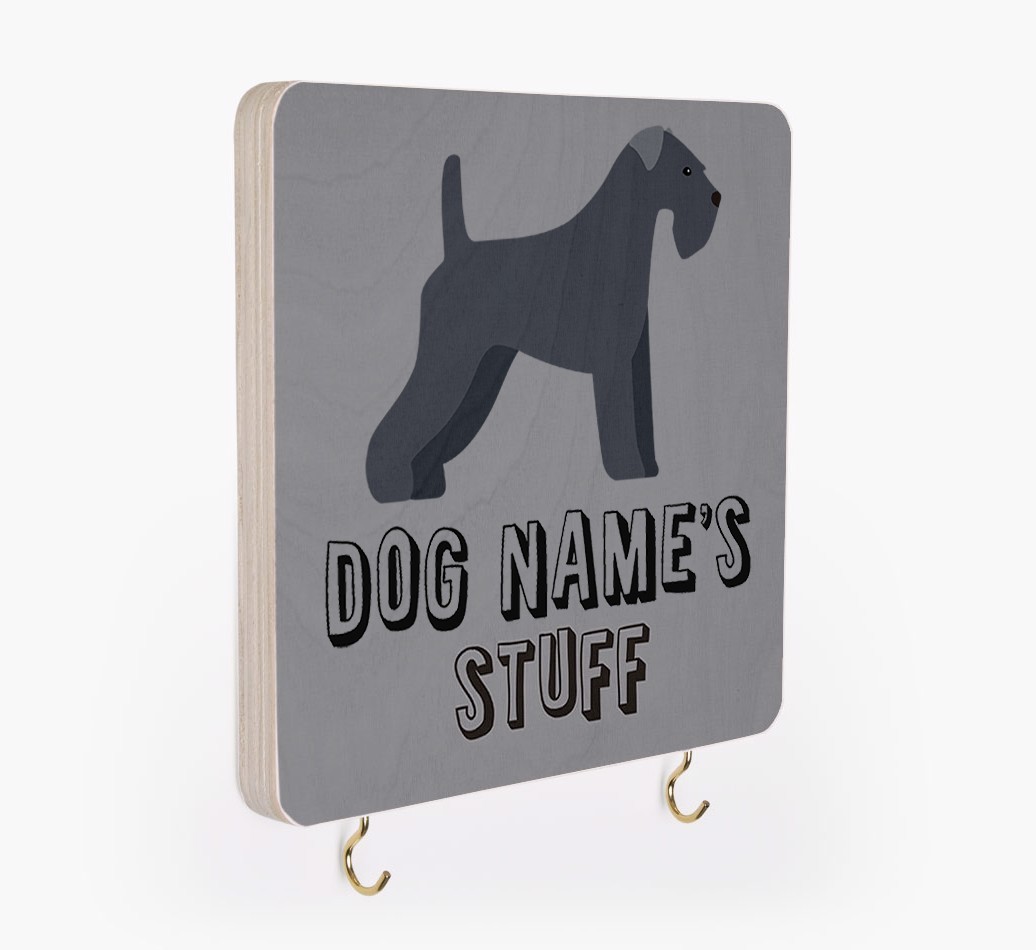 'Dog's Stuff' - Personalized {breedFullName} Lead & Collar Hanger