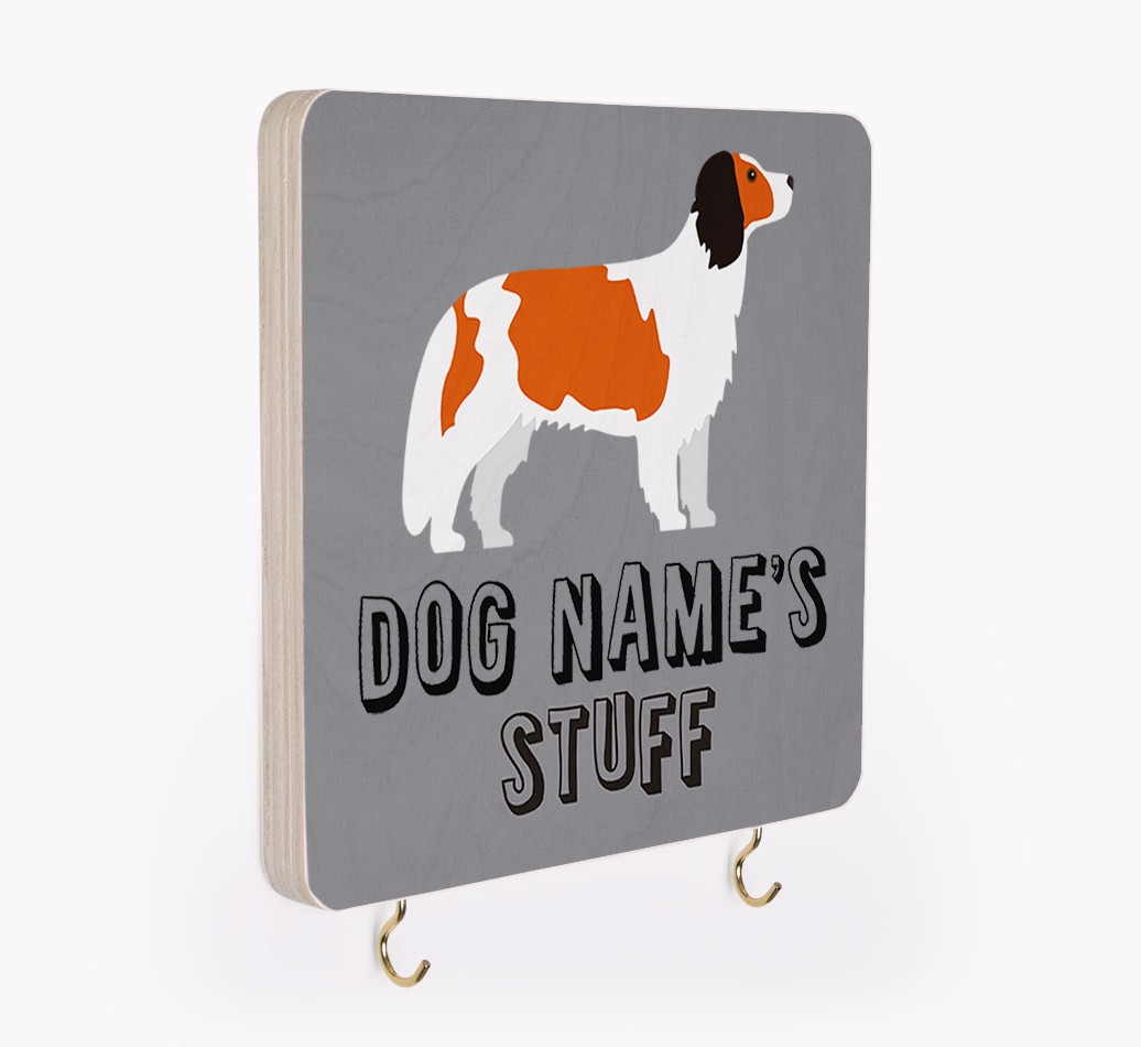 'Dog's Stuff' - Personalized {breedFullName} Lead & Collar Hanger