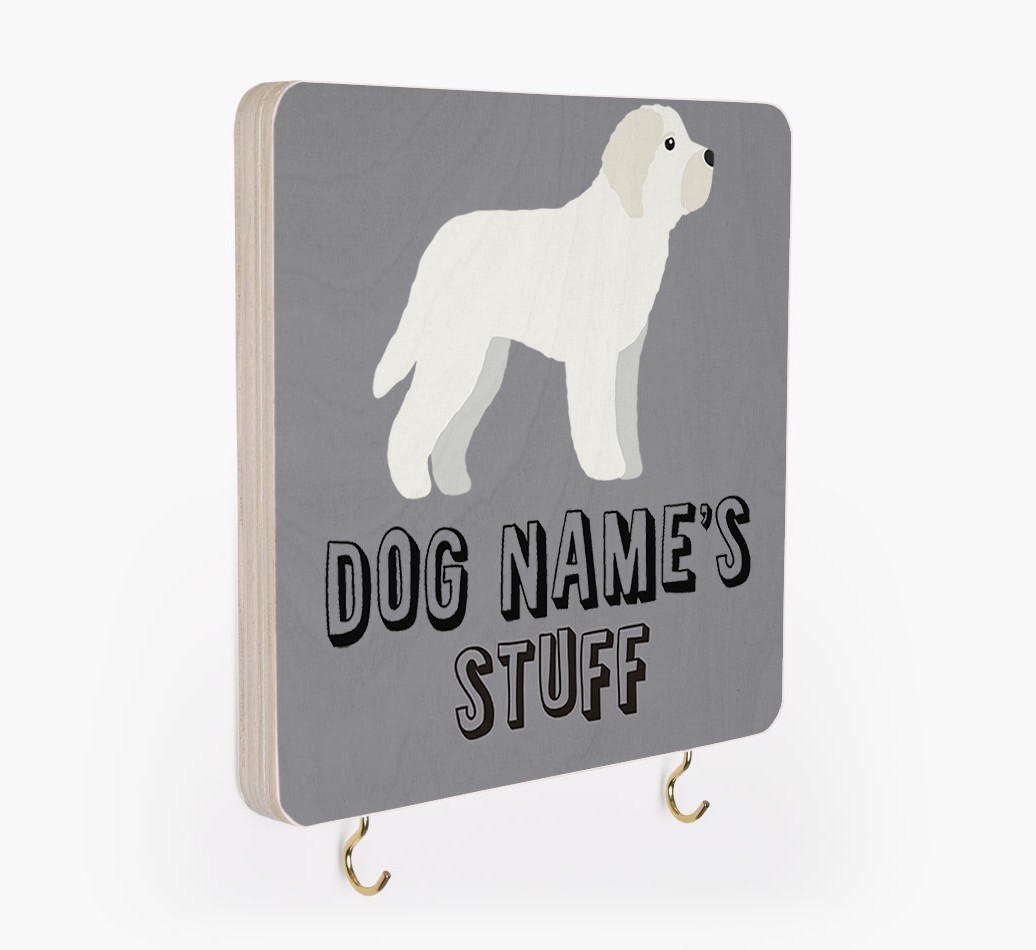 'Dog's Stuff' - Personalized {breedFullName} Lead & Collar Hanger
