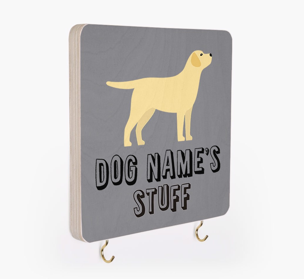 'Dog's Stuff' - Personalized {breedFullName} Lead & Collar Hanger