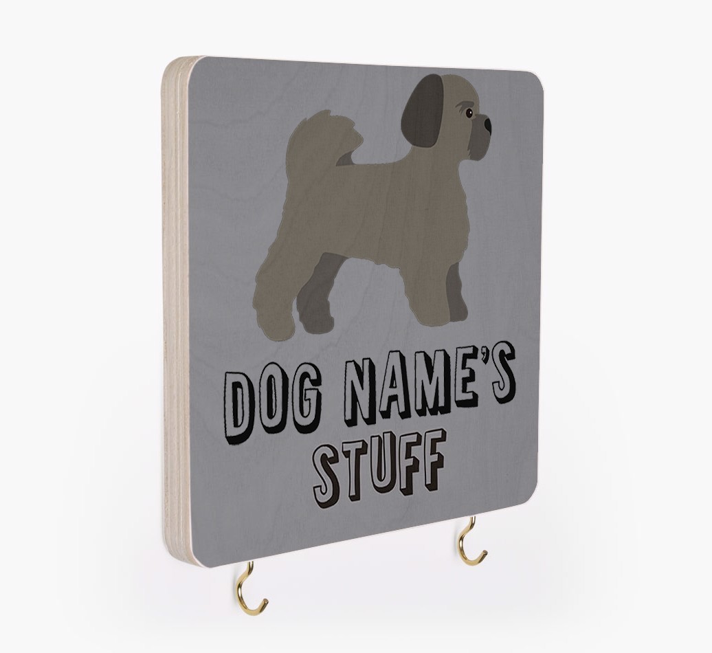 'Dog's Stuff' - Personalized {breedFullName} Lead & Collar Hanger