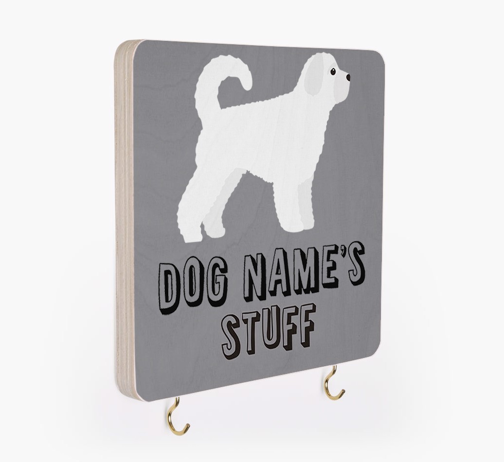 'Dog's Stuff' - Personalized {breedFullName} Lead & Collar Hanger