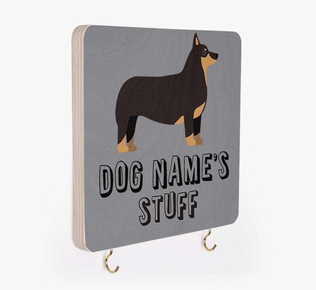 'Dog's Stuff' - Personalized {breedFullName} Lead & Collar Hanger