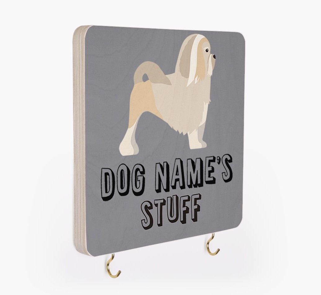 'Dog's Stuff' - Personalized {breedFullName} Lead & Collar Hanger