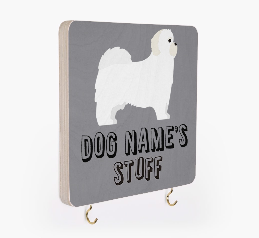 'Dog's Stuff' - Personalized {breedFullName} Lead & Collar Hanger