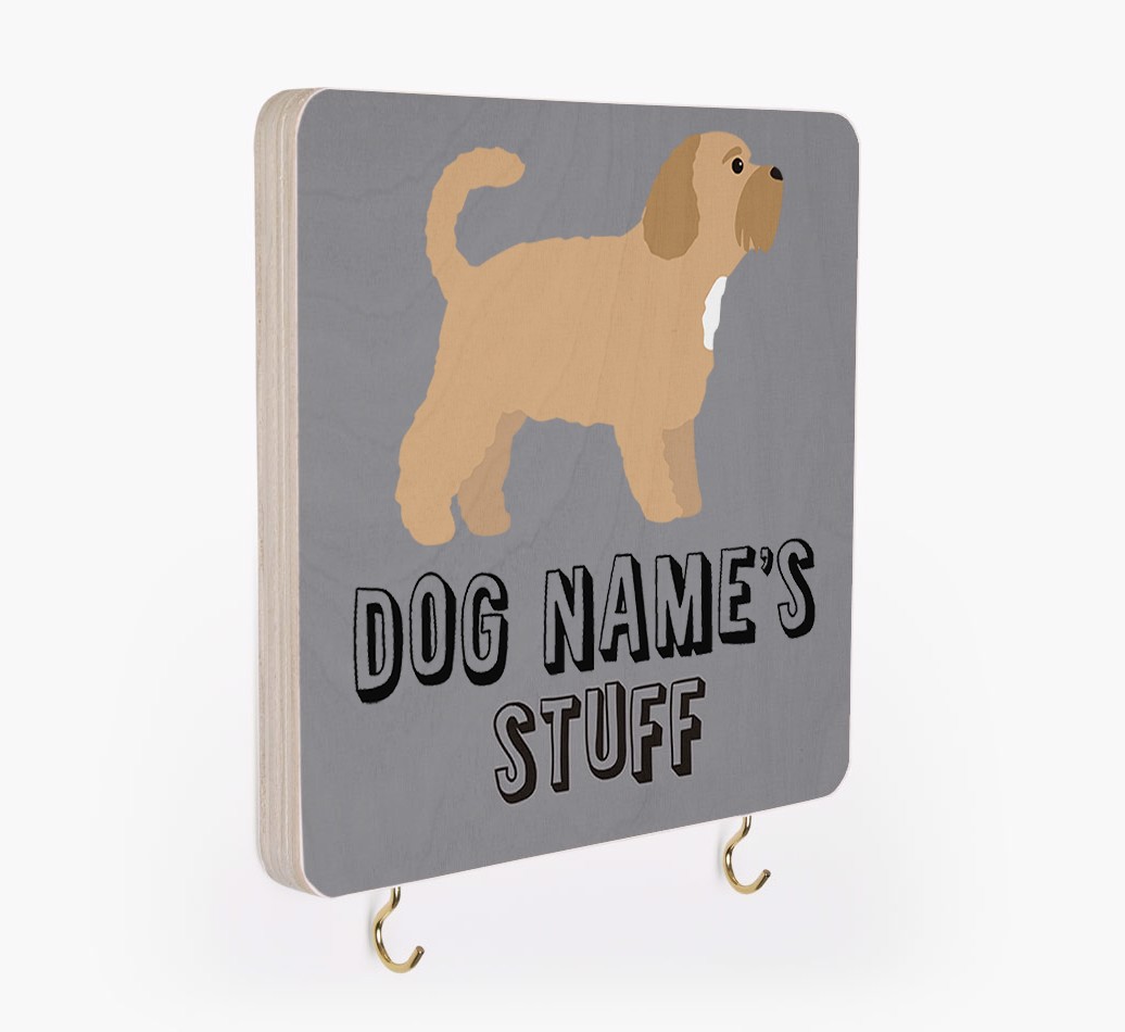 'Dog's Stuff' - Personalized {breedFullName} Lead & Collar Hanger