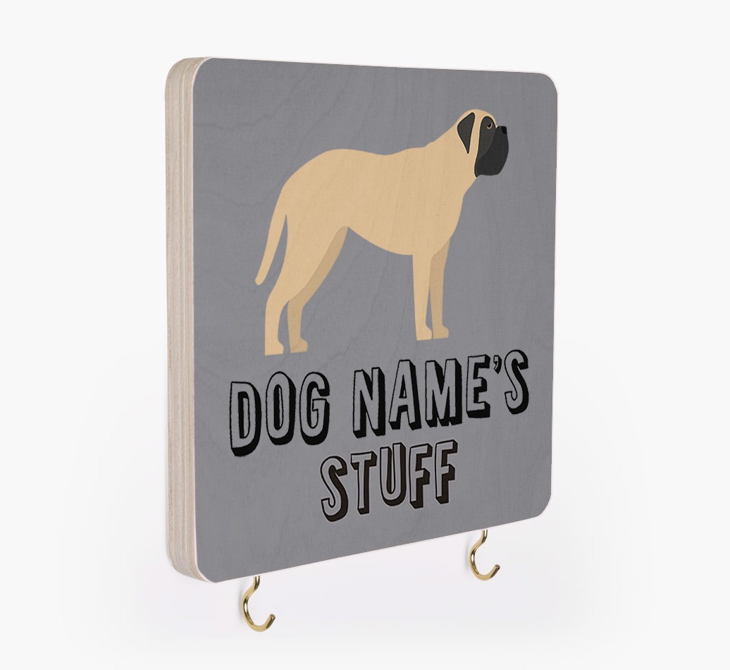 'Dog's Stuff' - Personalized {breedFullName} Lead & Collar Hanger