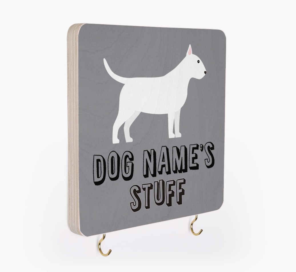 'Dog's Stuff' - Personalized {breedFullName} Lead & Collar Hanger