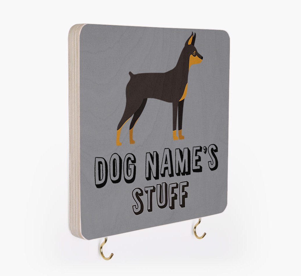 'Dog's Stuff' - Personalized {breedFullName} Lead & Collar Hanger