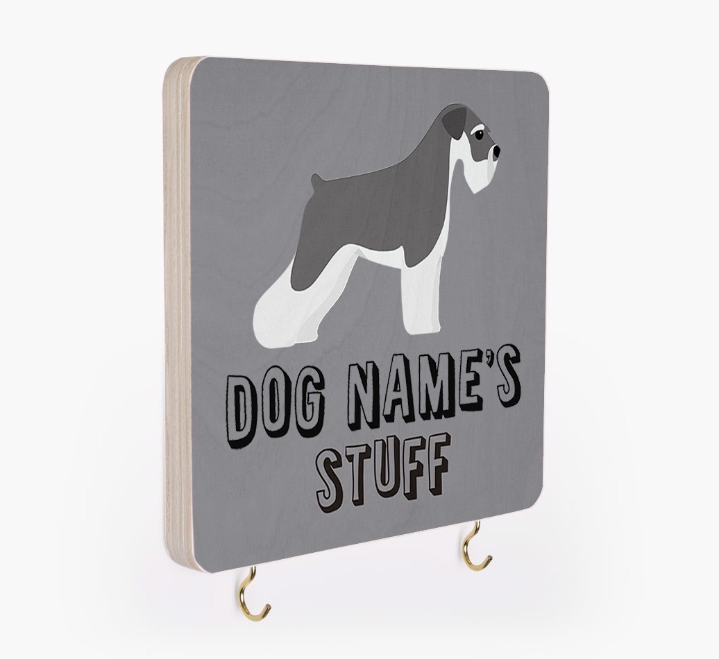 'Dog's Stuff' - Personalized {breedFullName} Lead & Collar Hanger