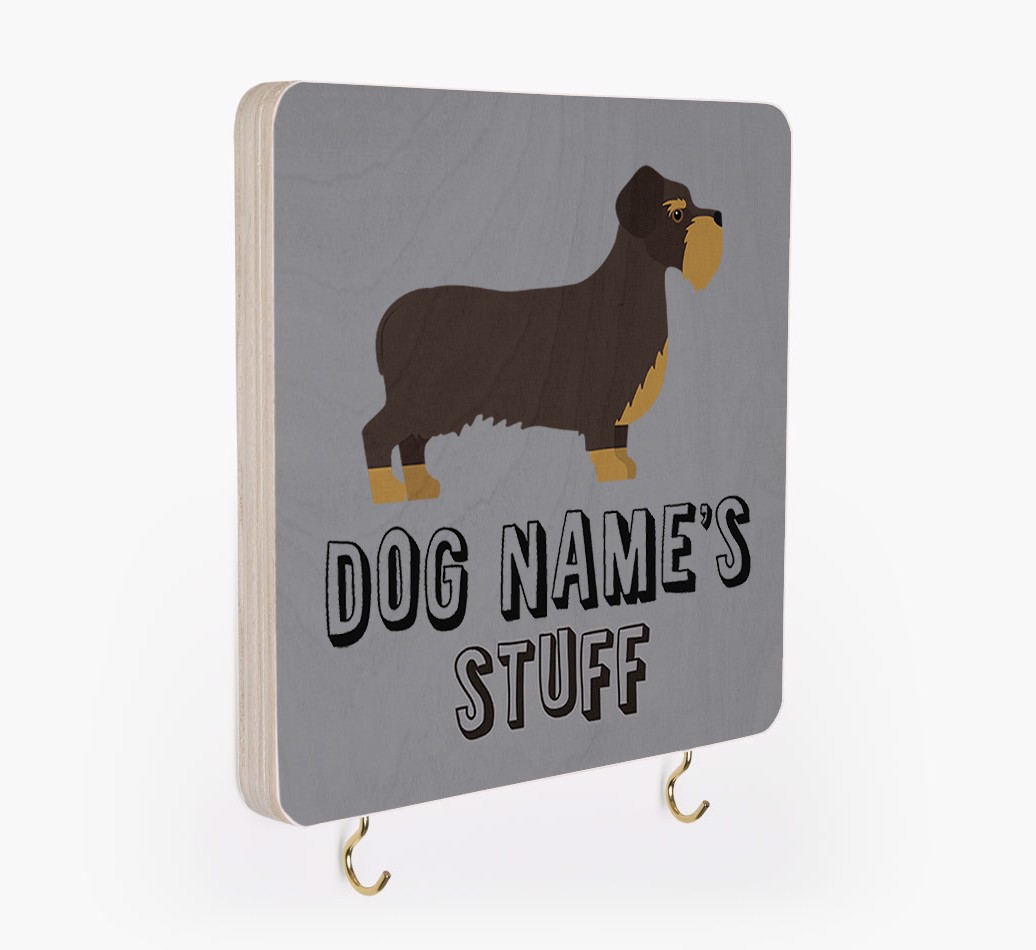 'Dog's Stuff' - Personalized {breedFullName} Lead & Collar Hanger