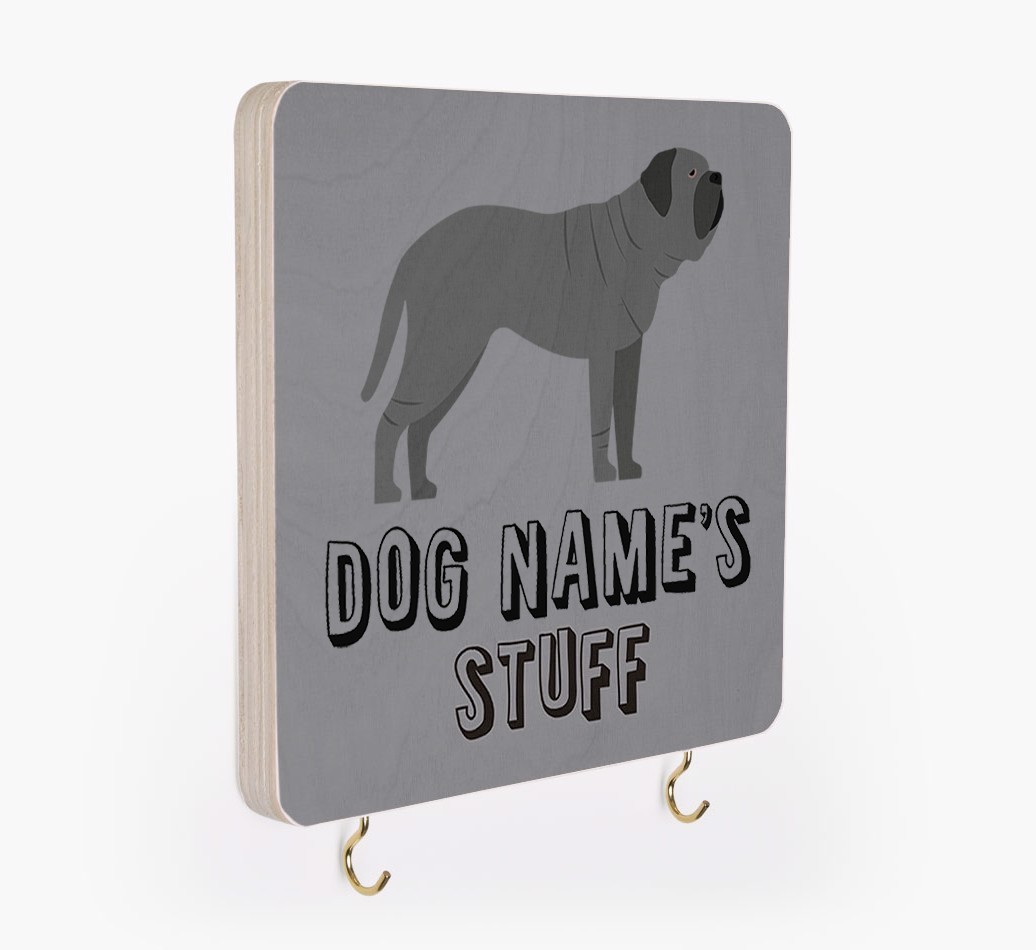 'Dog's Stuff' - Personalized {breedFullName} Lead & Collar Hanger